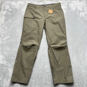 New Eddie Bauer Rainier Pants Mens 36x30 Green Hiking Cargo UPF 50+ Gorpcore